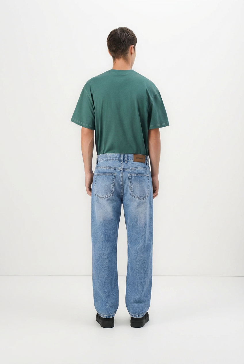 Calça Jeans Baggy - Azul