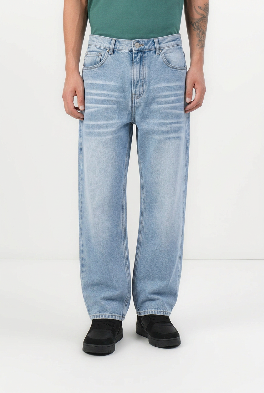 Calça Jeans Baggy - Azul claro