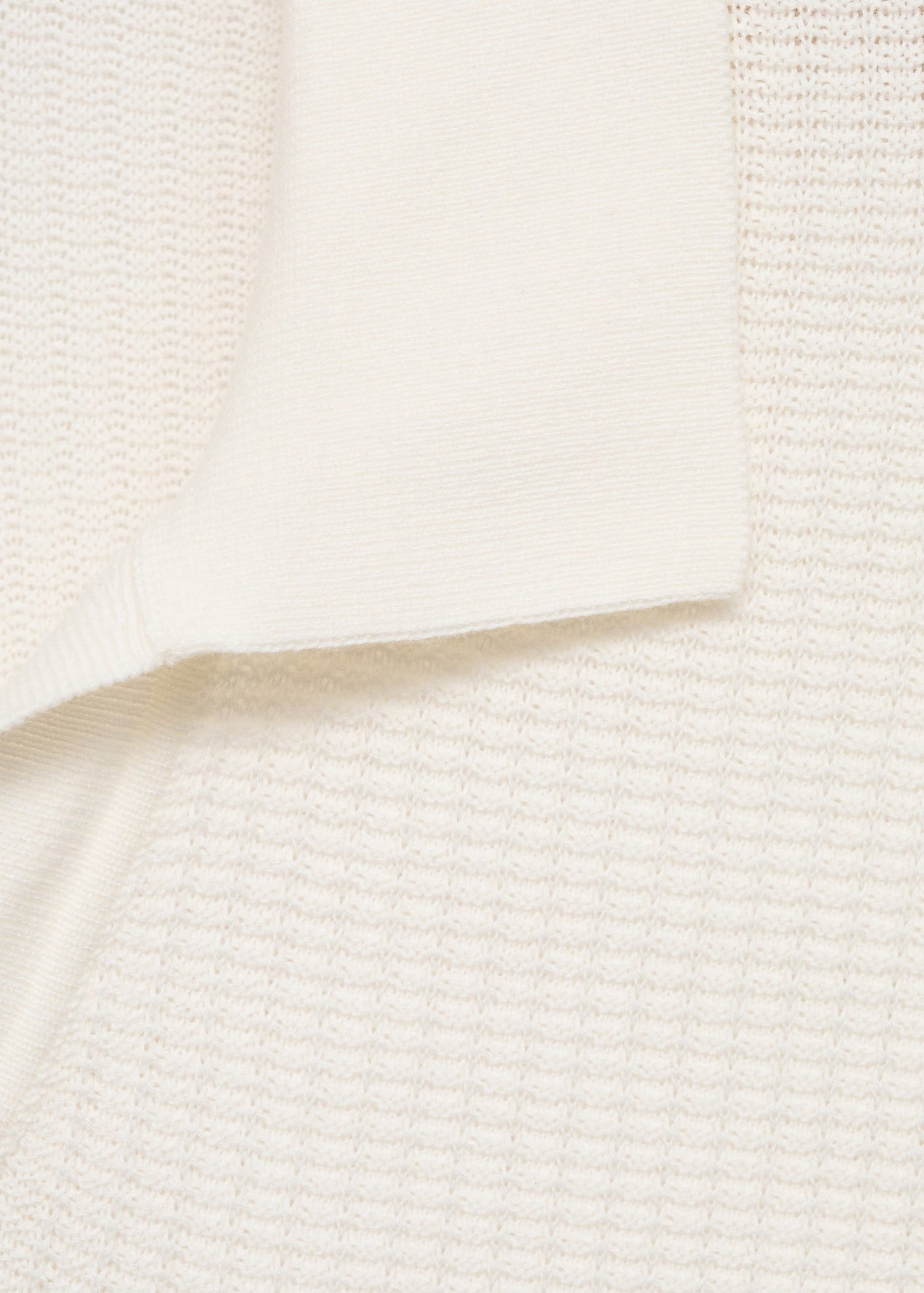 Camisa Polo em Tricô Texturizado - Branco