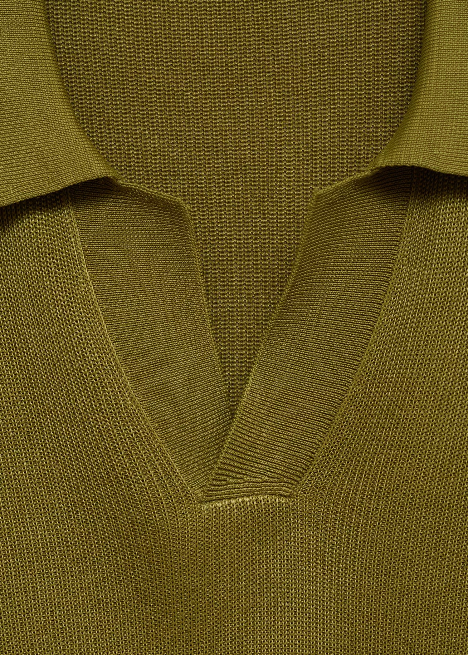 Camisa Polo em Tricô Texturizado - Verde