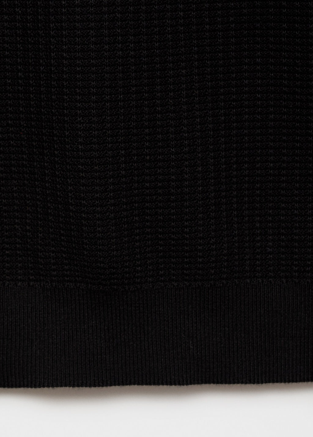 Camisa Polo em Tricô Texturizado - Preto
