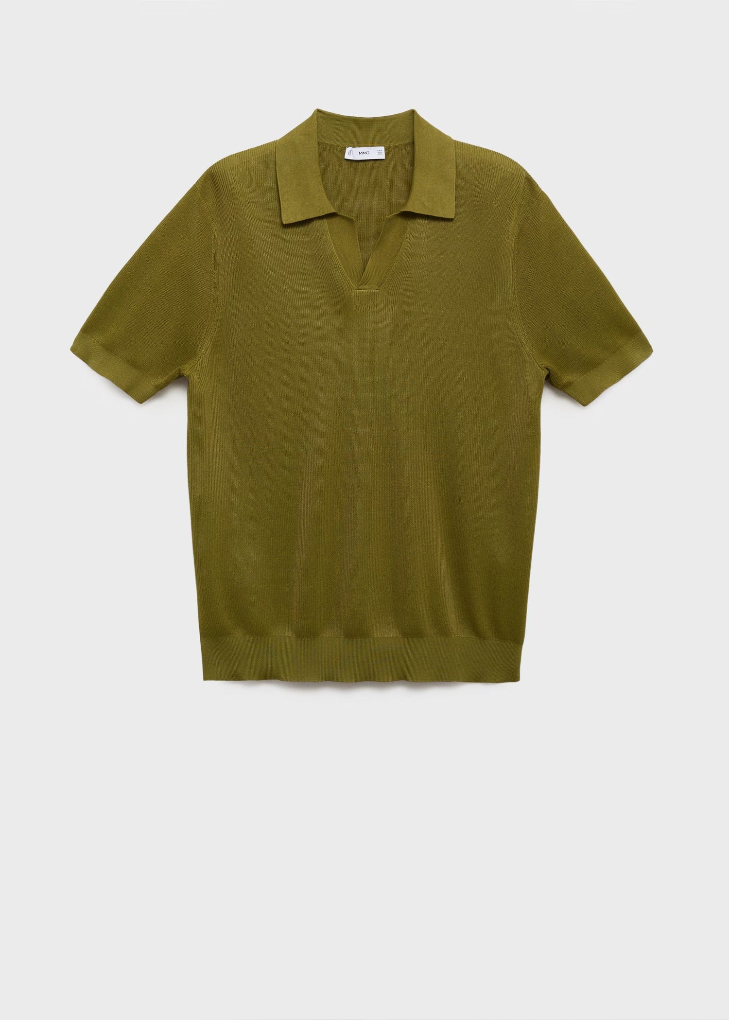 Camisa Polo em Tricô Texturizado - Verde