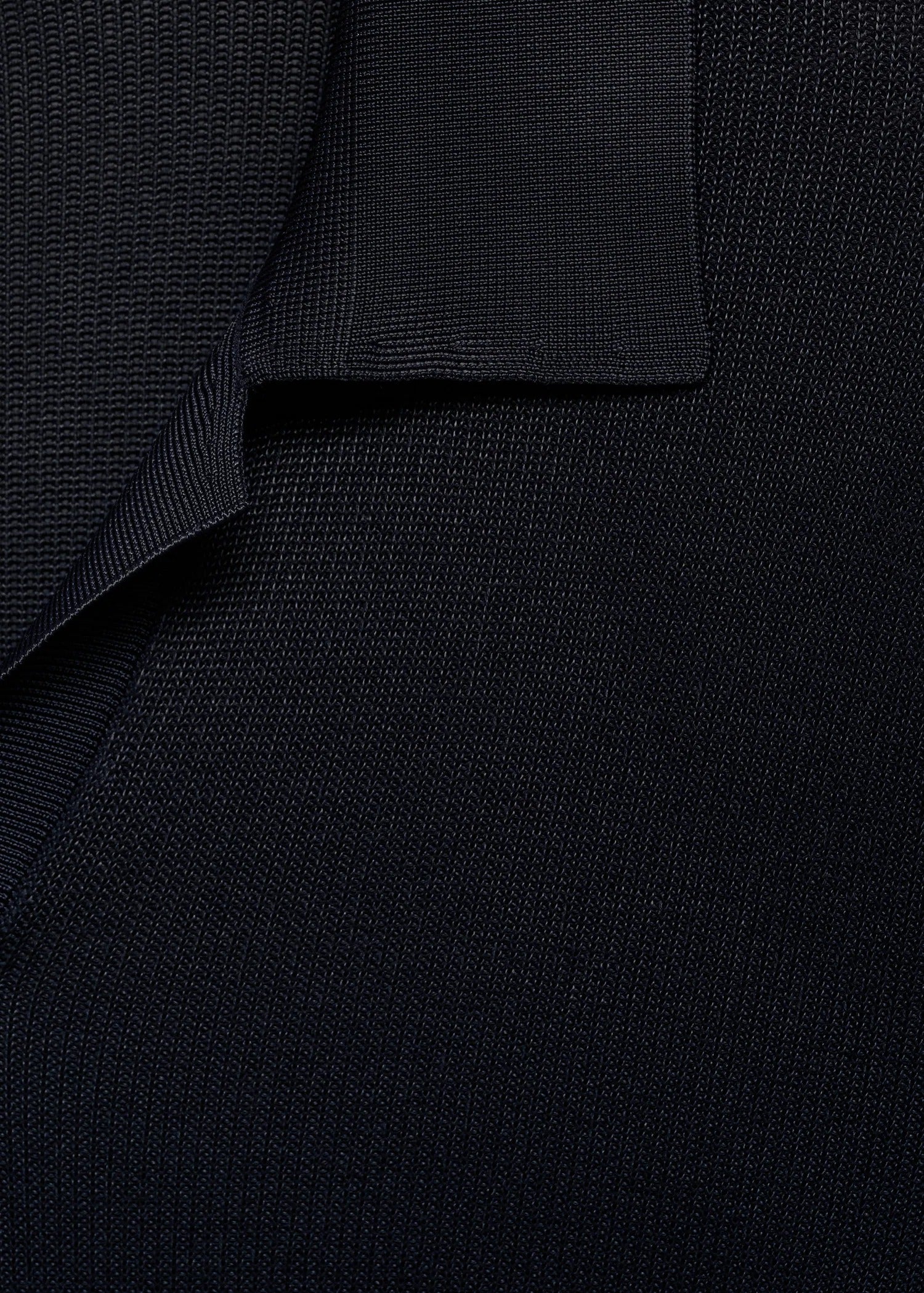 Camisa Polo em Tricô Texturizado - Azul marinho