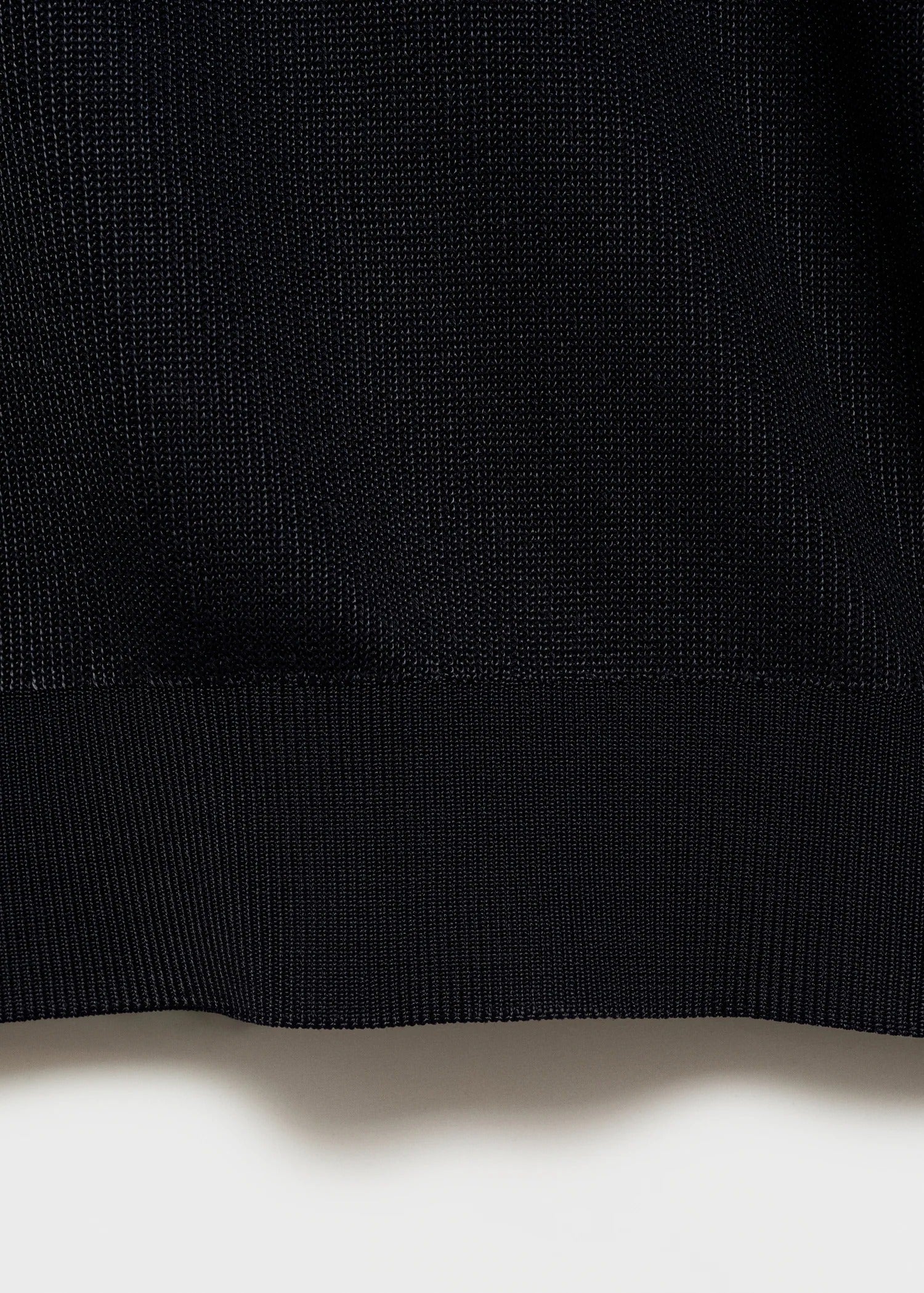 Camisa Polo em Tricô Texturizado - Azul marinho