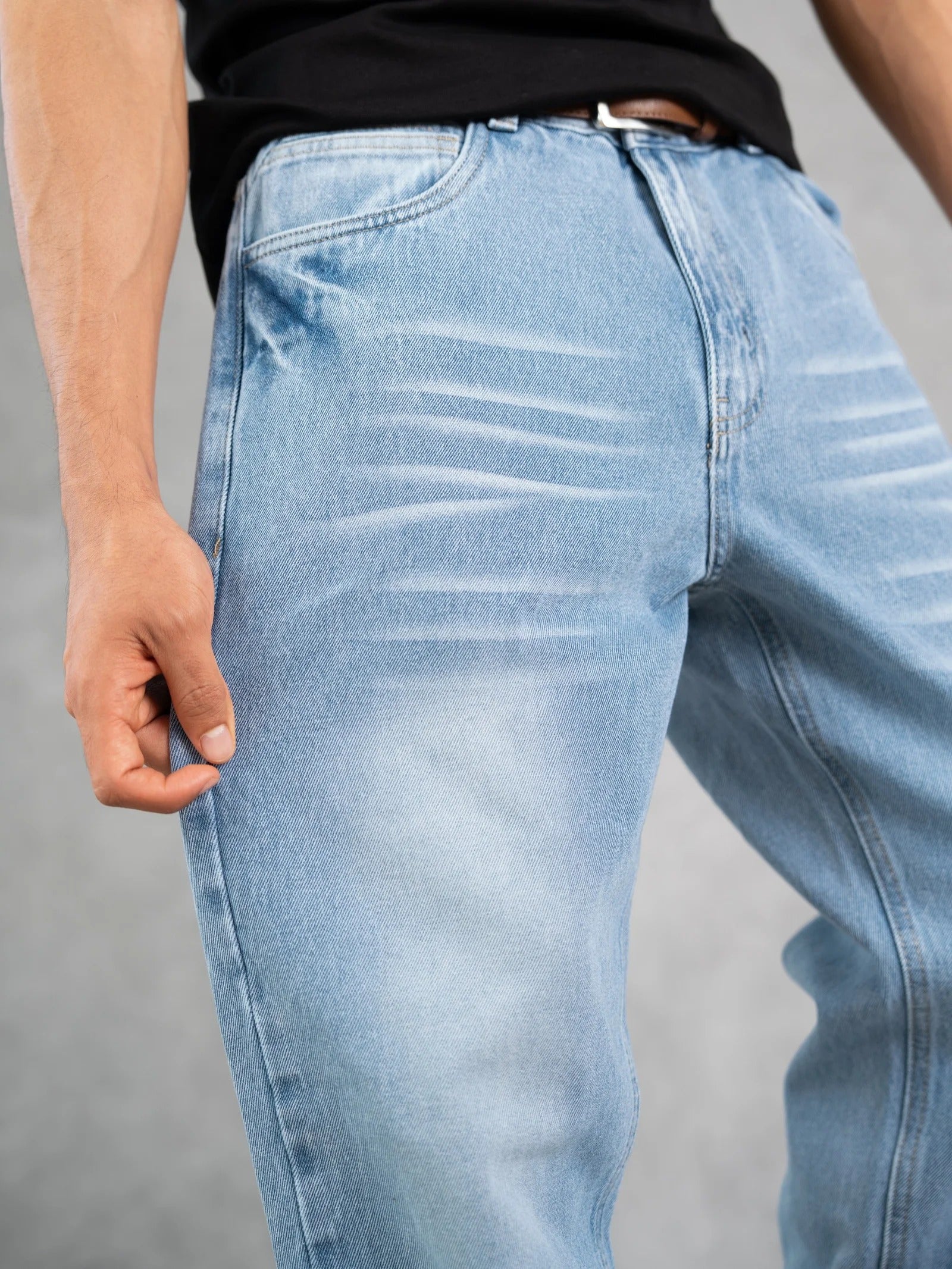 Calça Jeans Baggy - Azul claro