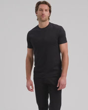 Kit com 3 Camisetas Gola Redonda - Preto