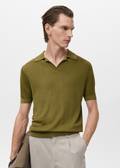 Camisa Polo em Tricô Texturizado - Verde